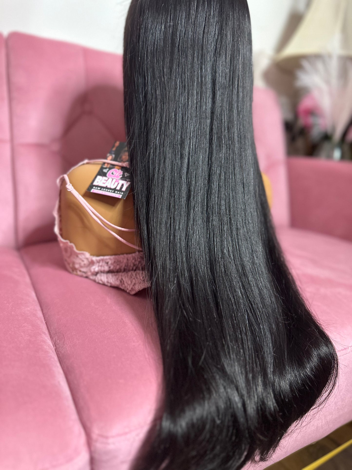 CLT Beauty HD Lace Human Hair Wig, Straight Natural 13x4 Frontal Wig, 250% Density, pre plucked and bleached lace knots
