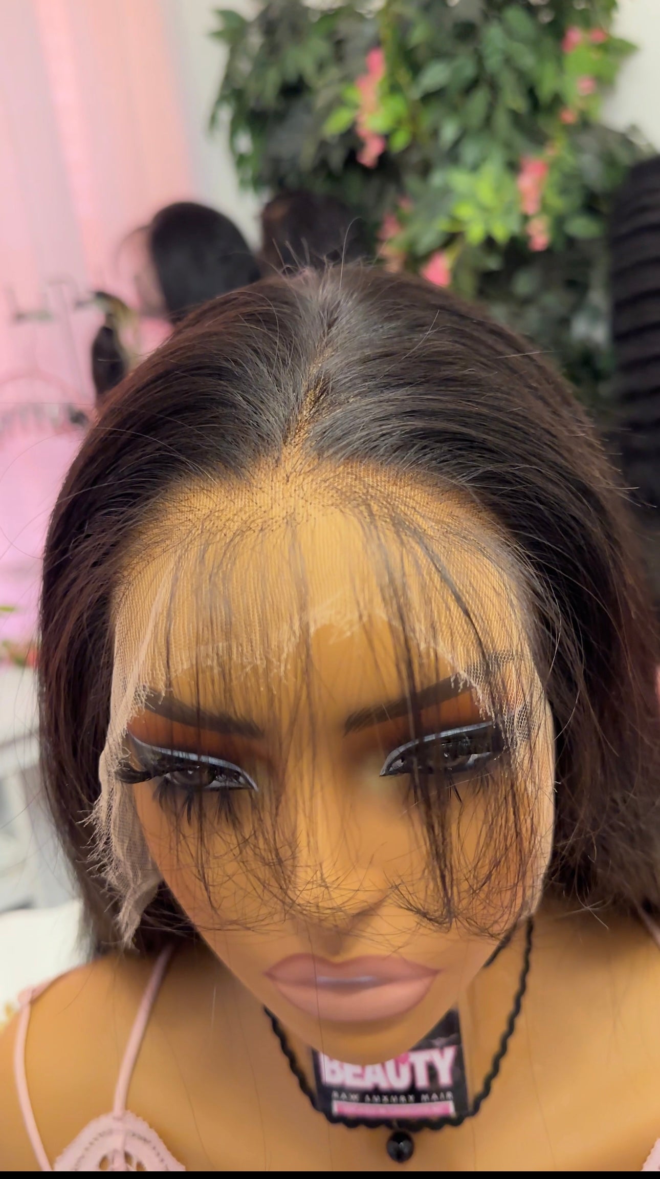 CLT Beauty HD Lace Human Hair Wig, Straight Natural 13x4 Frontal Wig, 250% Density, pre plucked and bleached lace knots