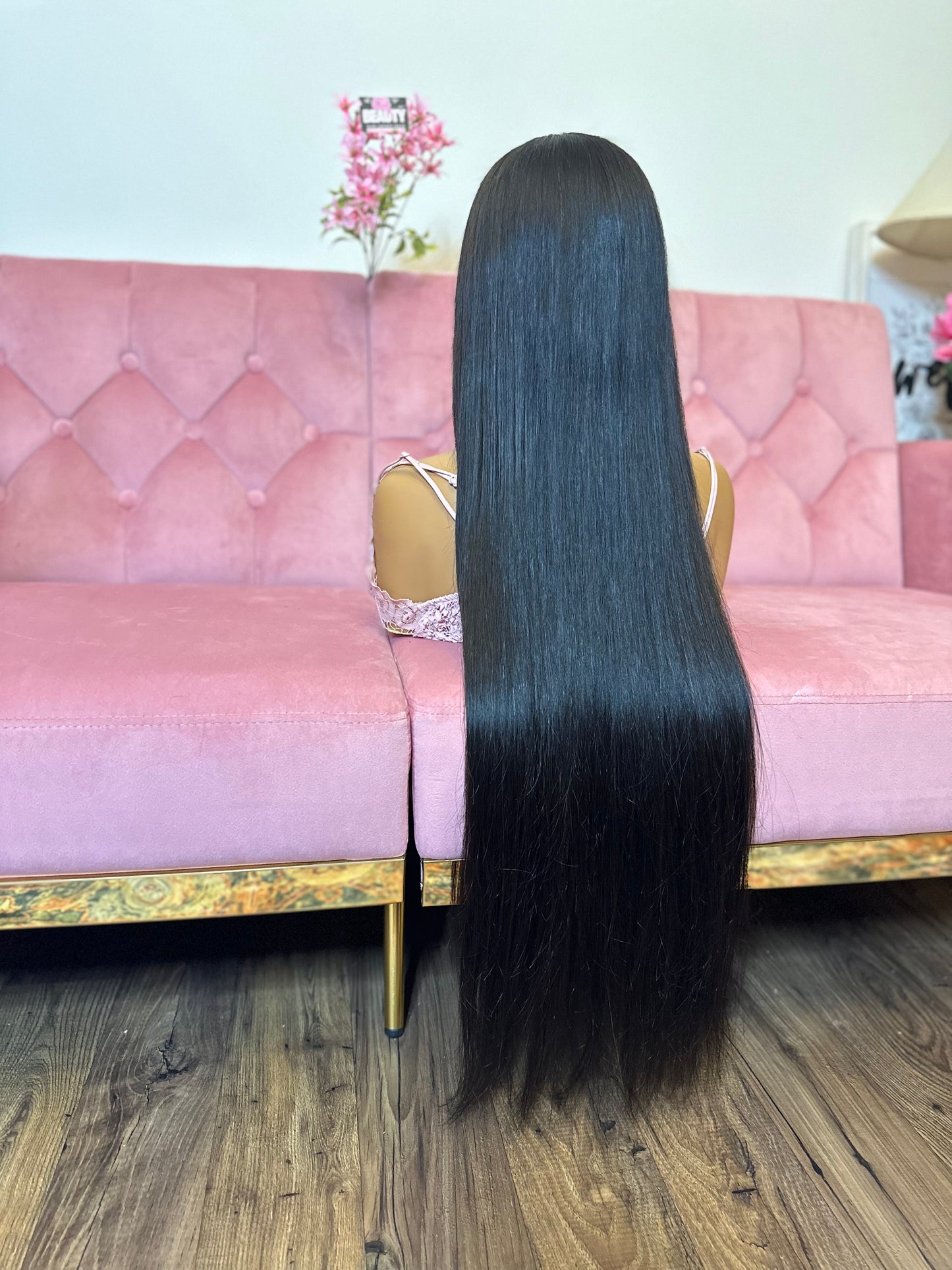 CLT Beauty HD Lace Human Hair Wig, Straight Natural 13x4 Frontal Wig, 250% Density, pre plucked and bleached lace knots