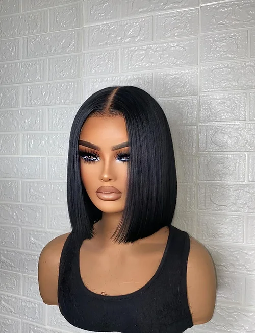 CLT Beauty Wigs: 5x5 Classy Glueless Blunt Cut Bob Wig
