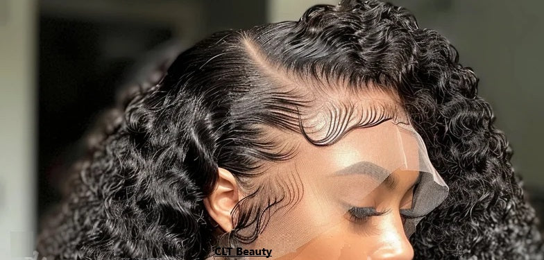 CLT Beauty Human Hair Wig, CLT Curly Natural Black 13x4 Frontal Wig, 200% Density,