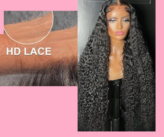 CLT Beauty Human Hair Wig, CLT Curly Natural Black 13x4 Frontal Wig, 200% Density,