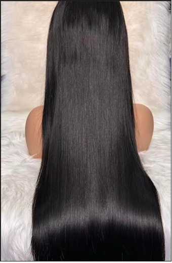 CLT Beauty HD Lace Human Hair Wig, Straight Natural 13x4 Frontal Wig, 250% Density, pre plucked and bleached lace knots