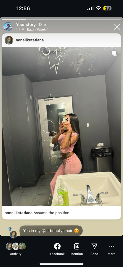 CLT Beauty HD Lace Frontal Human Hair Wig in Lux Straight 250% Density - 30"