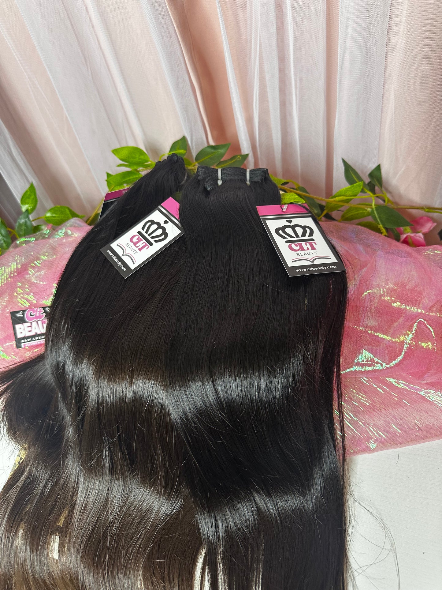 100% Raw Hair Authentic Indian straight Hair -3 Bundle Deal + Closure