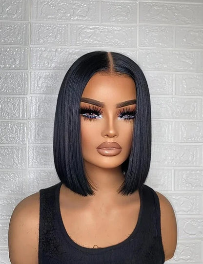 CLT Beauty Wigs: 5x5 Classy Glueless Blunt Cut Bob Wig