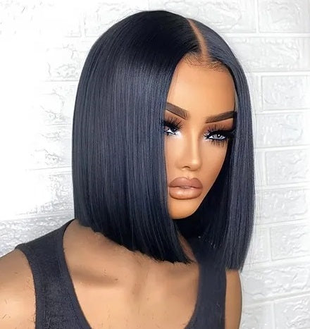 CLT Beauty Wigs: 5x5 Classy Glueless Blunt Cut Bob Wig
