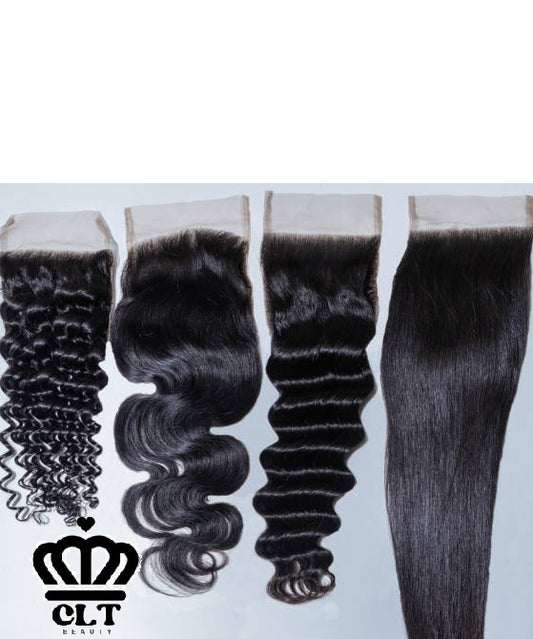 CLT Beauty® 4x4 or 5x5 HD Lace Closures- Lace Easily melts. tiny knots
