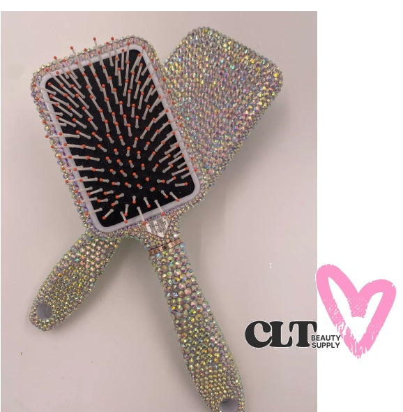 CLT Beauty® Rhinestone Hairbrush Bling Bedazzled Paddle Hair brush