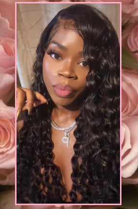 CLT Beauty HD Lace Human Hair Wig in Deep Wave 13x4 Frontal Wig, 200% Density