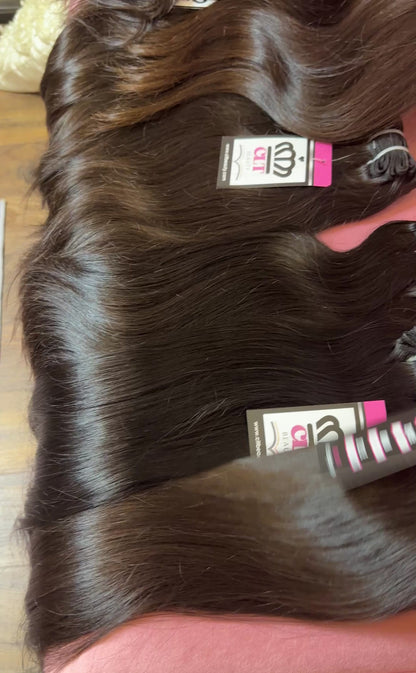100% Raw Hair Authentic Indian Wavy Hair -3 Bundle Deal + Closure