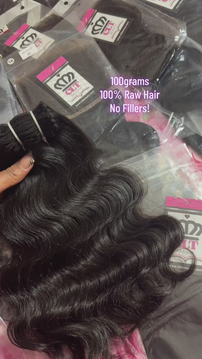 100% Raw Indian South Double Drawn Hair - 1 Bundle