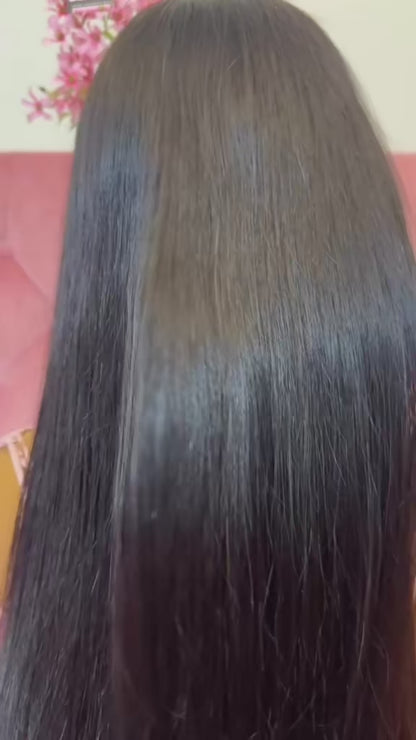 CLT Beauty HD Lace Frontal Human Hair Wig in Lux Straight 250% Density - 30"