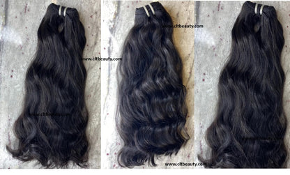 Shop CLT Beauty® 100% Raw Hair Authentic Cambodian Wavy -3 Bundle Deal (16"16"16")