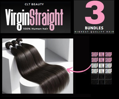 Shop CLT Beauty: Virgin Hair Bundles -3pc Straight