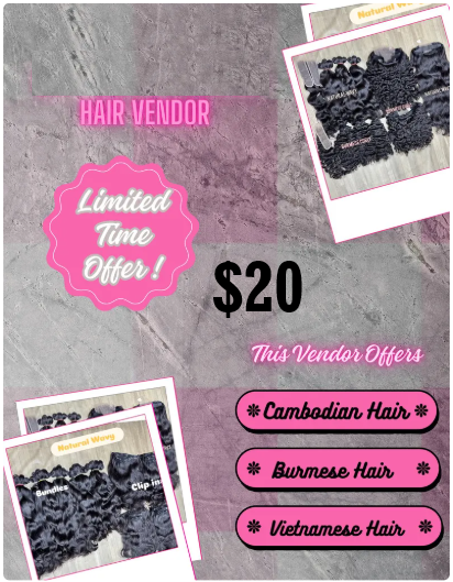 Vendor List: 1 Raw Hair SEA Vendor