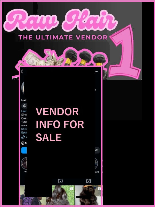 Vendor List: 1 Raw Hair Vendor